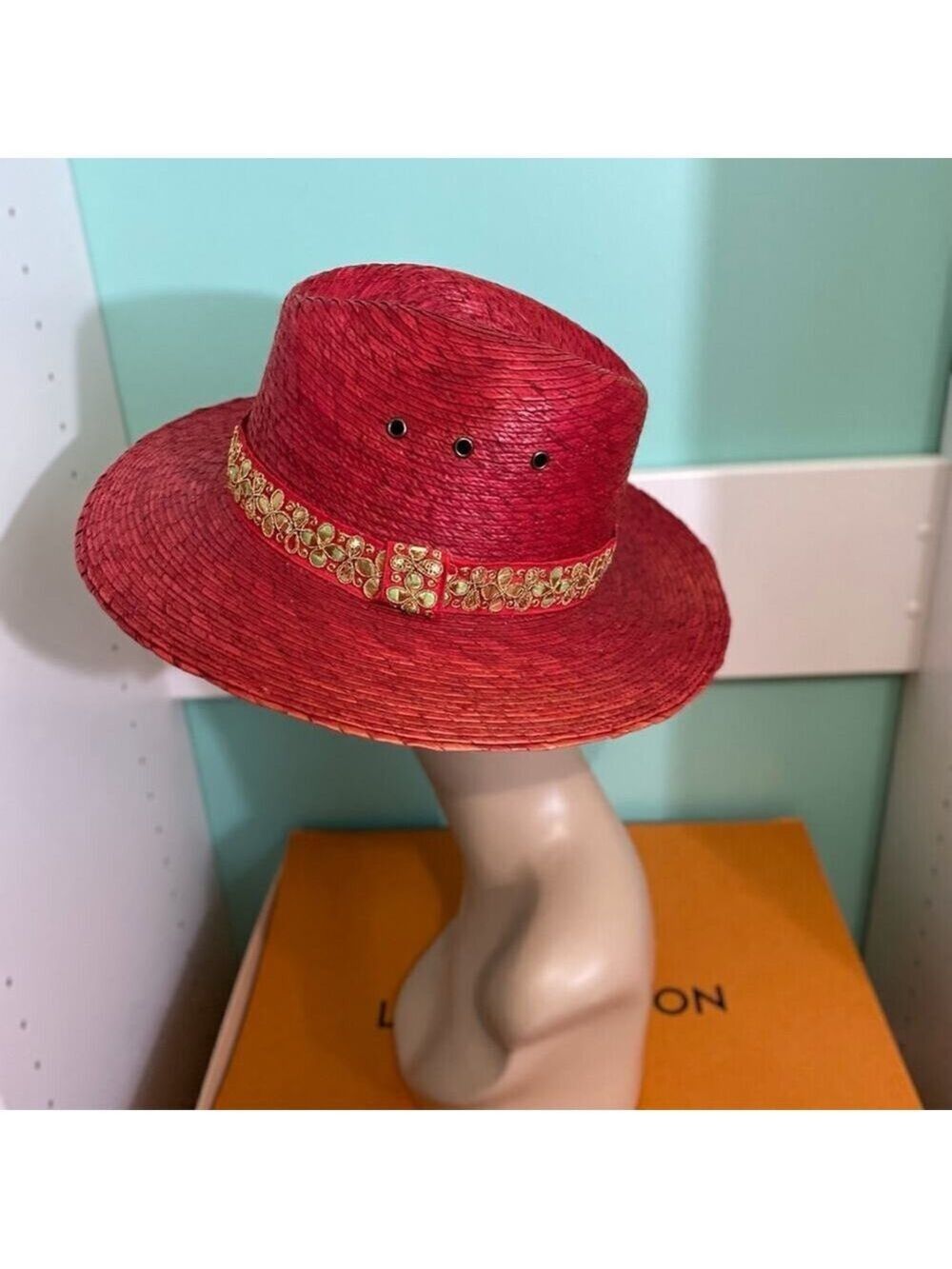 Paradise i5 Boutique Red Western Hat- (EUC) - Picture 5 of 8